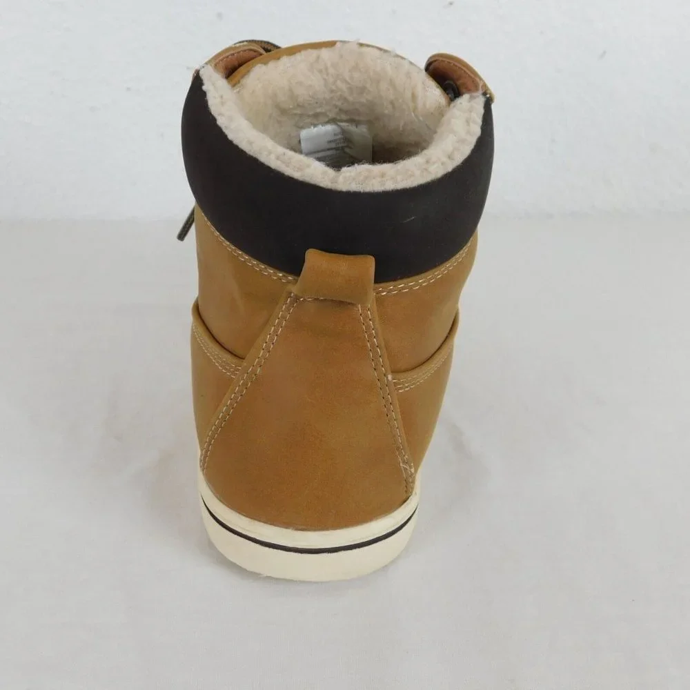 Nordstrom Rack Women Size 5 Shoes Brown Faux Leather Faux Fur Lining FLAW - Picture 5 of 13